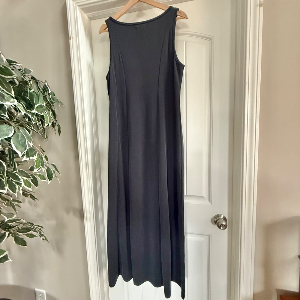Lou & Grey Gray Sleeveless Maxi Dress Size L NWT Modal Blend *Read Fit Note* - Picture 2 of 10